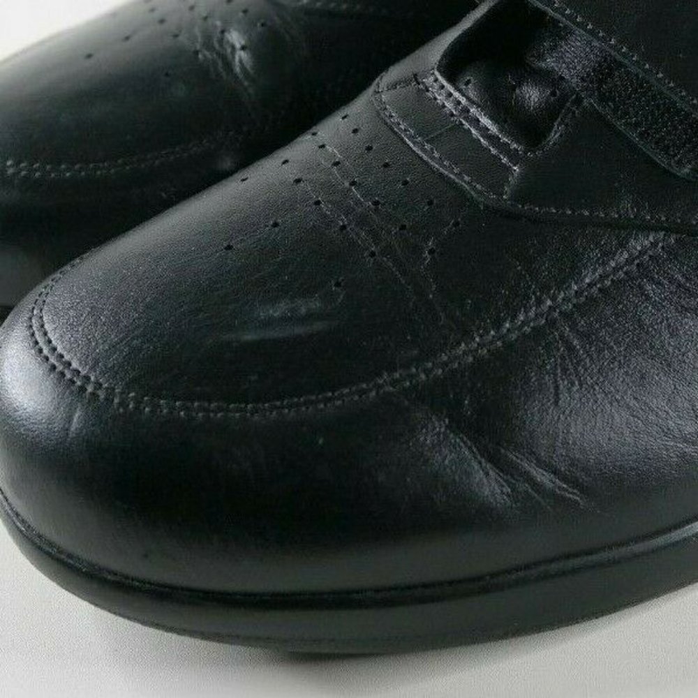 Sas Hook And Loop Double Strap Black Leather Snea… - image 2